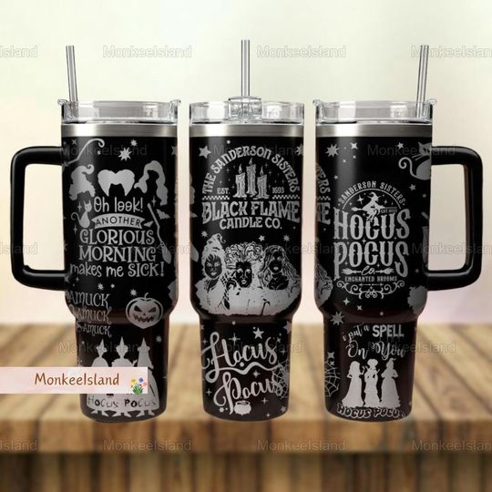 Halloween Sanderson Sisters 40oz Tumbler, Hocus Pocus Tumbler, Disneyland Witch Tumbler