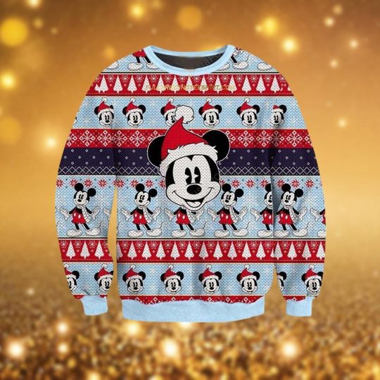 Mickey Christmas Ugly Sweater, Disney Mouse Santa Xmas Sweater