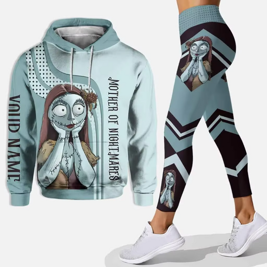 Disney The Nightmare Before Christmas Sally Womens Hoodie Leggings Yoga Set Jack Skellington Hoodie