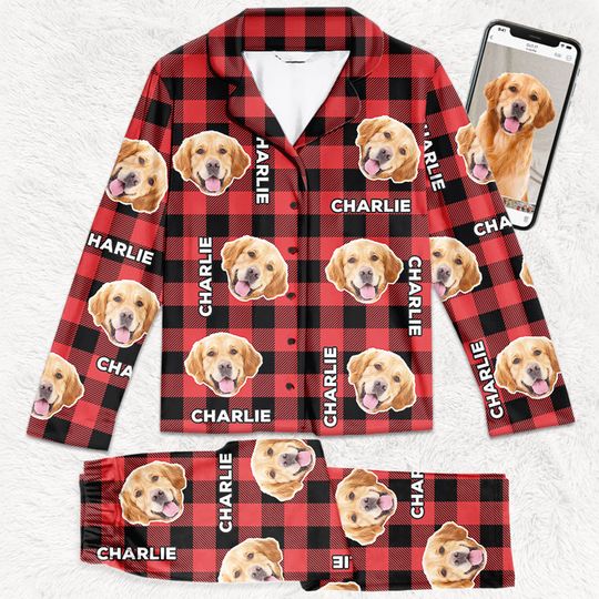 Custom Photo May Your Days Be Furry & Bright - Dog & Cat Personalized Pajamas Set