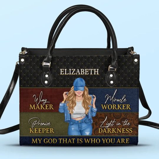 My God That Is Who You Are - Bestie Personalized Custom Leather Handbag - Gift For Friends