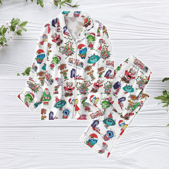 Its Ok To Feel All The Feels Pajamas, Disney Inside Out 2 Pajamas Set, Anxiety Joy Anger