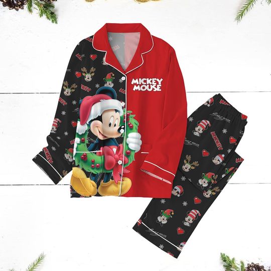 Mickey Disney Christmas Pajamas, Mickey Friends Family Pajamas, Disneyland Pajamas