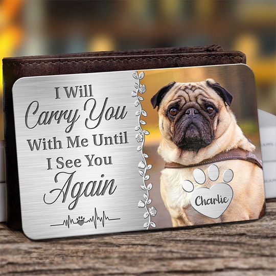 Custom Photo You're Always On My Mind - Memorial Personalized Custom Aluminum Wallet Card