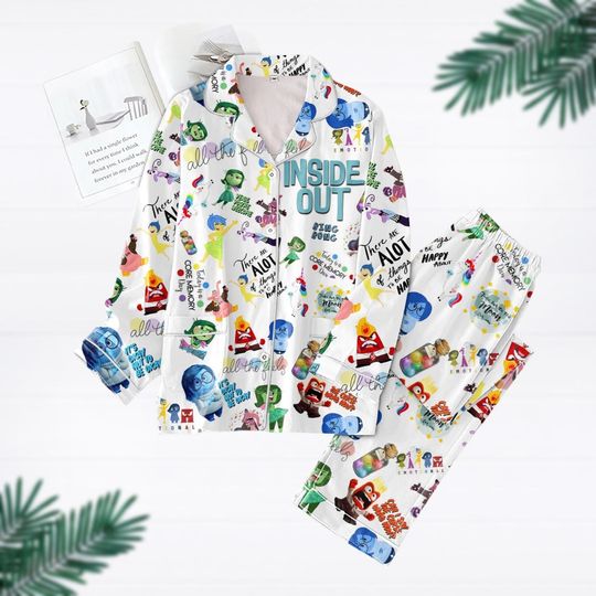 Disney Inside Out 2 Pajamas Set, Anxiety Sadness Joy Envy Kid Pajamas Family