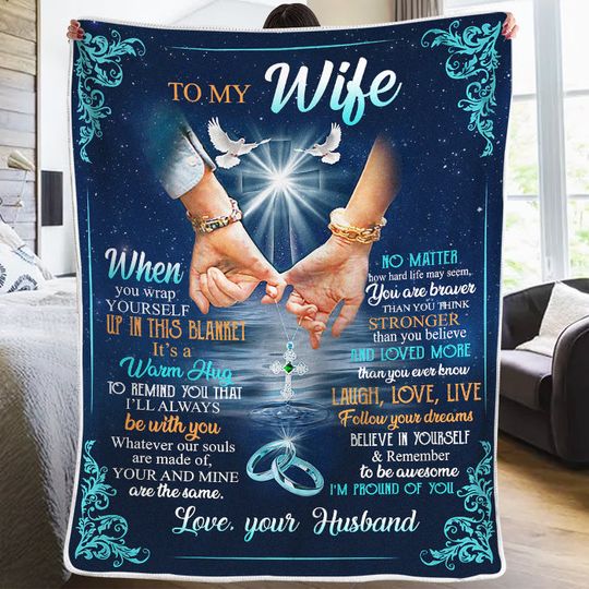 Believe In Yourself And Remember To Be Awesome Gift For Husband Wife Personalized Blanket