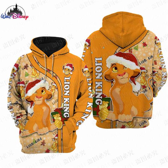 Disney The Lion King Simba Christmas men women 3D Print  Hoodies