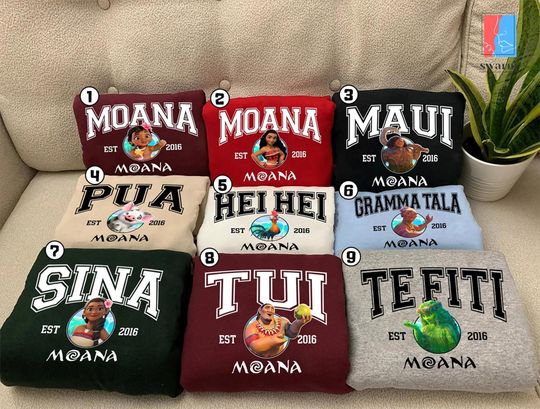 Disneyland Moana 2 Characters Shirt, Moana Birthday Family Shirt, Moana Maui