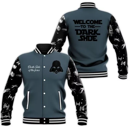Star Wars Darth Vader Welcome To The Dark Side Disney Baseball Jacket, Movie Jac