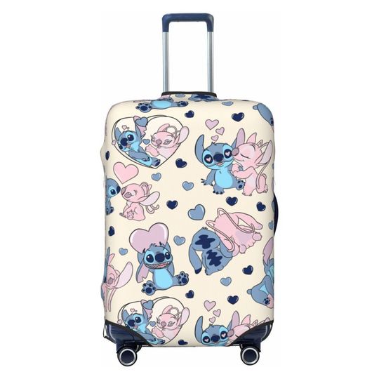 disney Stitch And Angel Love Luggage Cover