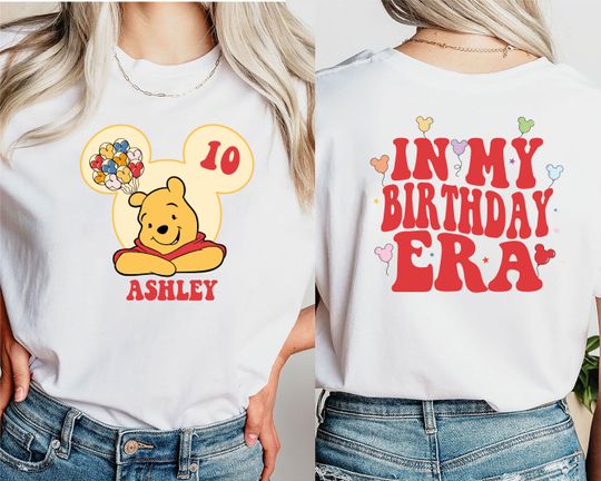 Disney Winnie The Pooh Birthday Shirt, In My Birthday Era Shirt, Pooh And Friends
