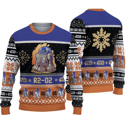 Christmas R2 D2 Star Wars Ugly Sweater, Disney Trip Holiday Sweater, Artoo Detoo Xmas Shirt, Magic Kingdom Merch, Gift For Men Women