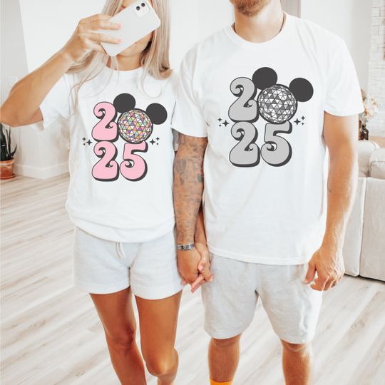 2025 Happy New Year Disney Shirt, Retro New Years Eve Disney World Shirt, Disney New Year Shirt