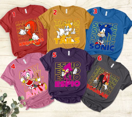 Disney Sonic The Hedgehog Shirt, Sonic Shirt, Sonic Birthday Shirt, Sonic Group Matching Shirt, Magic Kingdom Disneyland Family Crew Shirt