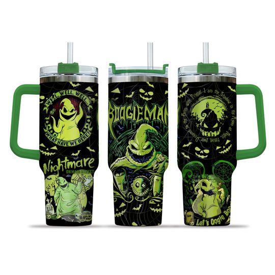Disney Boogie Man Nightmare 40oz Tumbler, Nightmare Before Christmas Tumbler, Halloween Trick Or Treat Tumbler, Jack Sally Tumbler