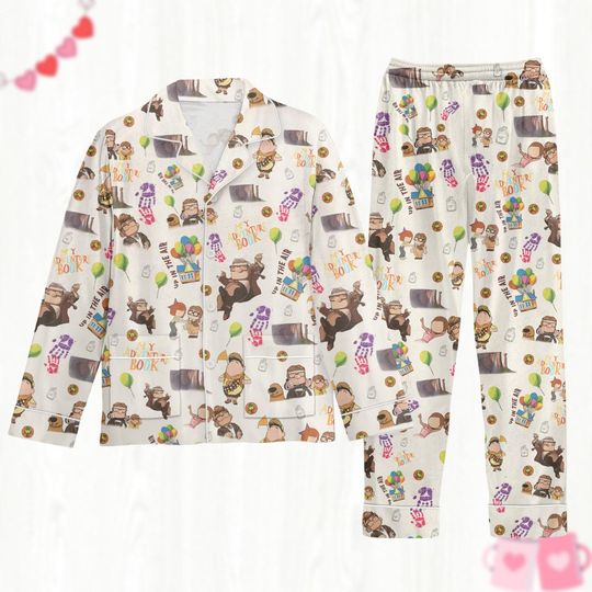 Disney Up Pajamas Set, Carl And Ellie Women Pajamas, Pixar Fan Shirt, Magic Kingdom Merch