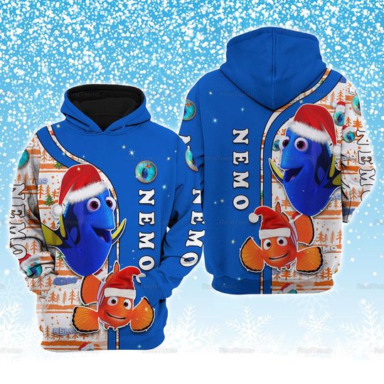 Nemo Christmas Hoodie, Finding Nemo Shirt, Disney Nemo Sweat Shirt, Nemo Fish Shirt, Christmas Hoodie