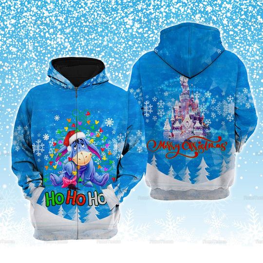 Eeyore Christmas Hoodie, Cute Eeyore Shirt, Disney Eeyore Sweat Shirt, Eeyore Xmas Shirt, Winnie The Pooh Hoodie