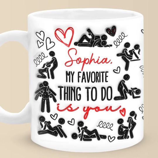 The Best Part Of My Day Is Spending It With You - Couple Personalized Custom 3D Inflated Effect Printed Mug