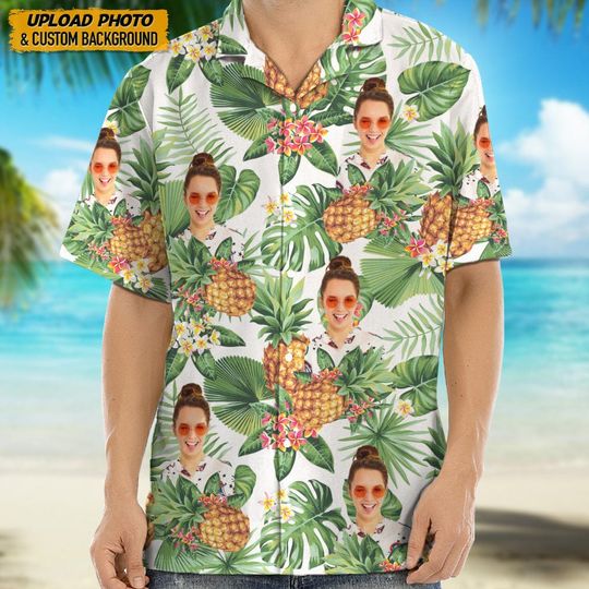 Custom Photo Human Portrait Personalized Hawaii Shirt