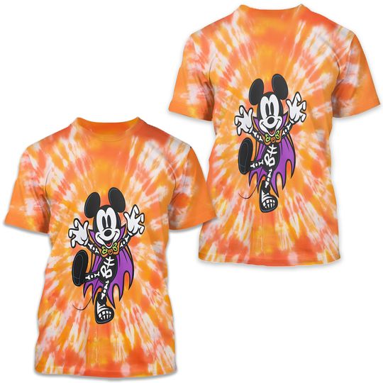 2024 Disney Parks Halloween MICKEY Vampire Skeleton 3D SHIRT