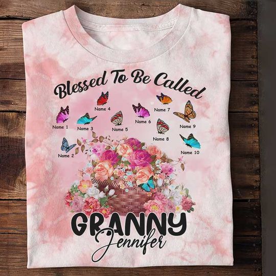 Blessed To Be Called Granny - Gift For Grandma, Personalized 3D T-Shirt
