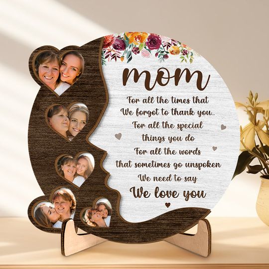 Custom Photo We Need To Say We Love You - Family Personalized Wooden Plaque - Gift For Mom, Grandma