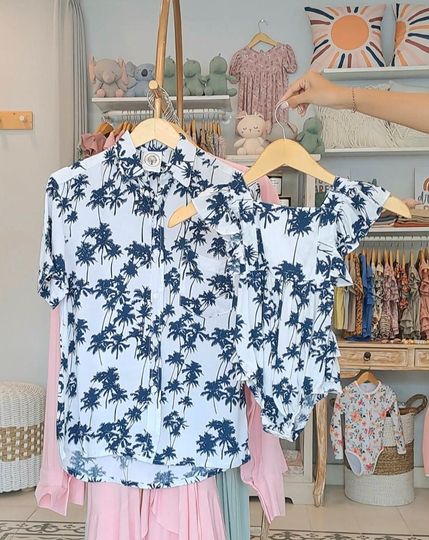 Daddy and Me Matching Hawaiian Shirt – Tropical Father Daughter Outfit for Father’s Day