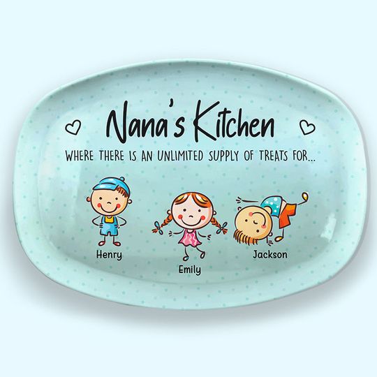 Kitchen Where Memories Are Made – Custom Family Platter – Birthday Gift for Grandma