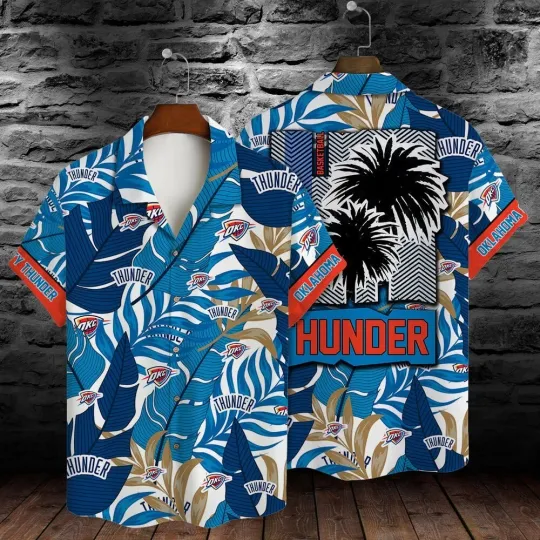 Oklahoma City Basketball Team Thunderr Hawaiian Shirt Button Down Unisex Adults