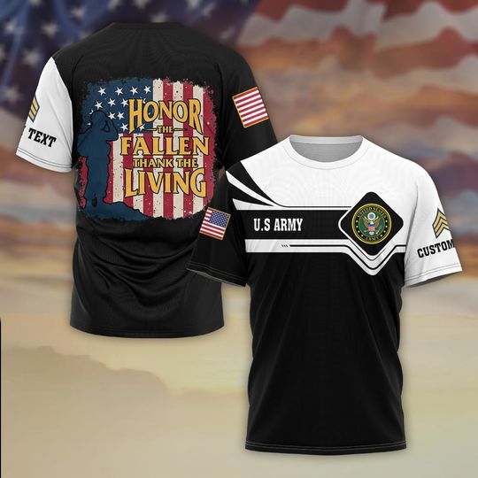 Honor The Fallen Thanks The Living 3D T-Shirt