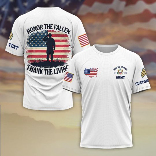 Honor The Fallen Thanks The Living 3D T-Shirt