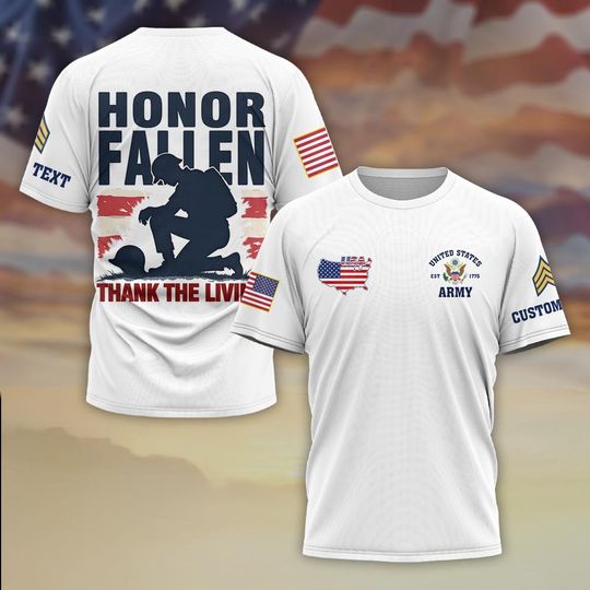 Honor The Fallen Thanks The Living 3D T-Shirt