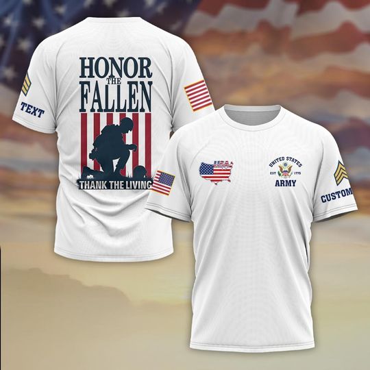 Honor The Fallen Thanks The Living 3D T-Shirt