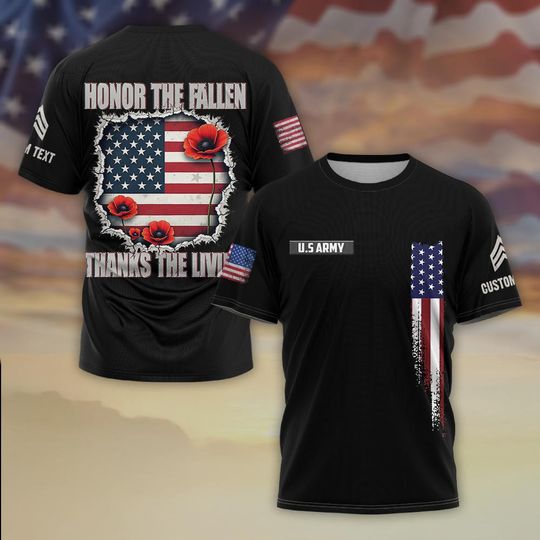 Honor The Fallen Thanks The Living 3D T Shirt
