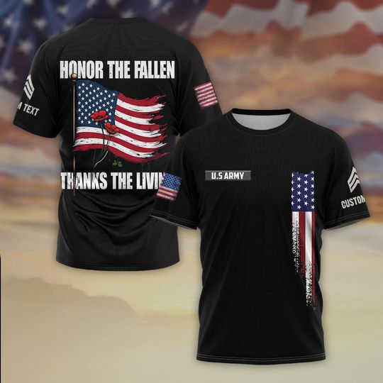 Honor The Fallen Thanks The Living 3D T-Shirt