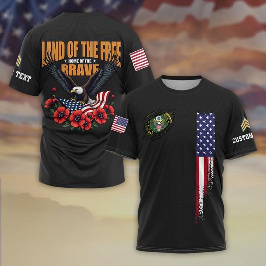 Land of the Free, Home of the Brave 3D T-Shirt