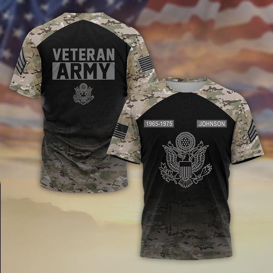 Camo Veteran 3D T-Shirt