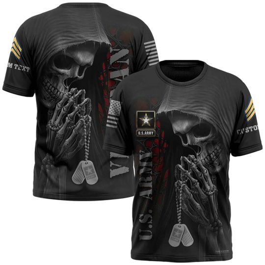 Customized US Veterans 3D T-Shirt