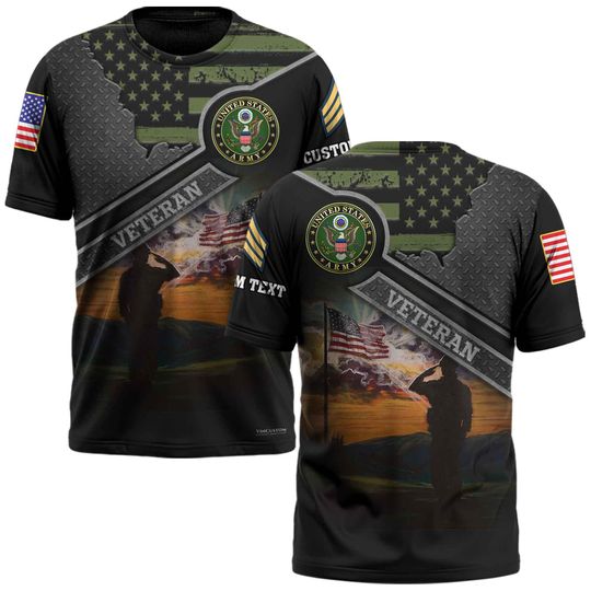 Customized Veteran 3D T-Shirt