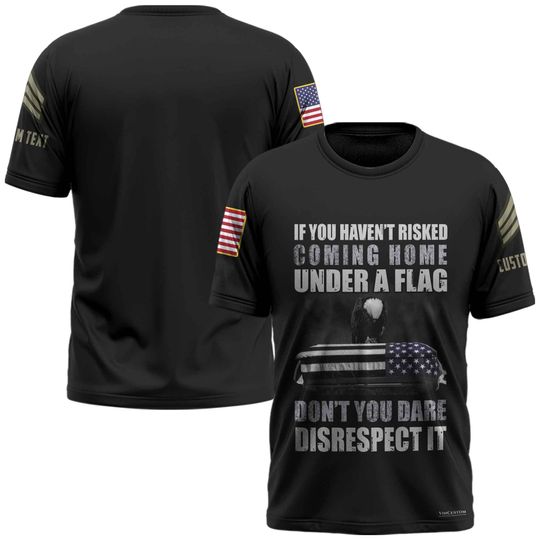 US Veteran T-Shirt with Respect Flag Design