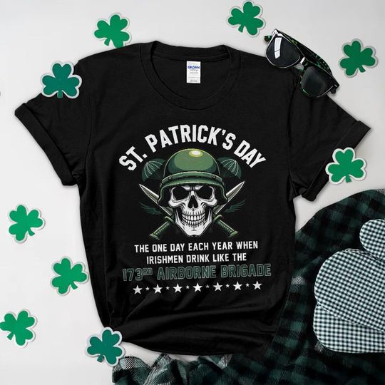 St. Patrick’s Day Warrior T-Shirt 173rd Airborne Brigade Pride