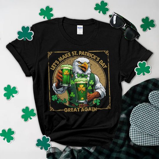 St. Patrick’s Day Heroes Veteran Eagle Bartender T-Shirt
