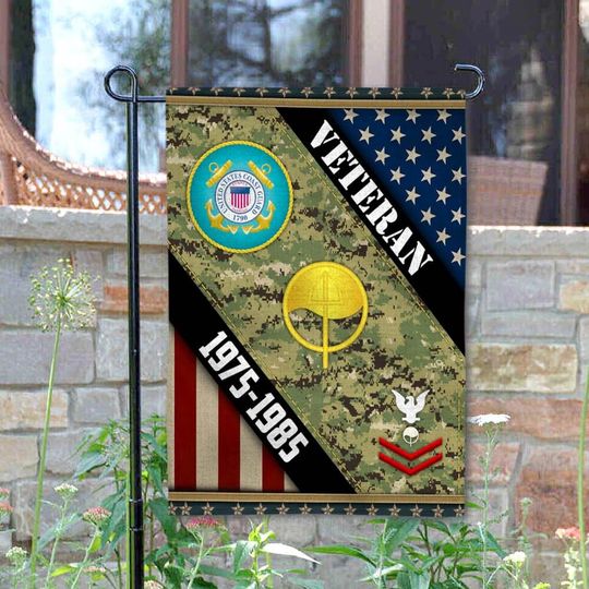 Customized USCG Ratings Garden Flag