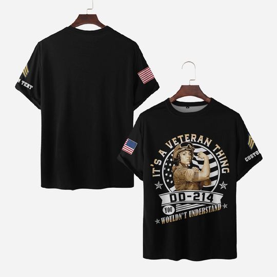 Customized Veteran 3D T-Shirt