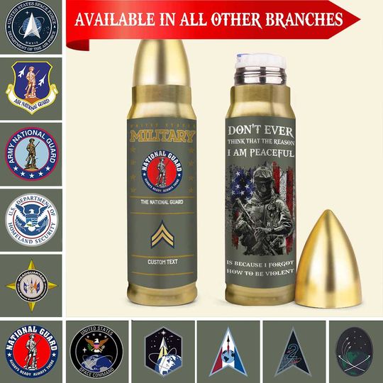 Customized Other Branches Bullet Tumbler – Don’t Ever Think That The Reason I Am Peaceful Is Because I Forgot How To Be Violent