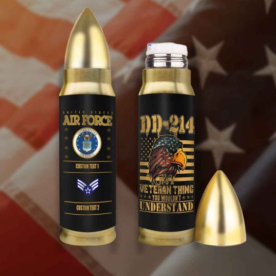 Customized U.S.Air Force Veteran Quotes Bullet Tumbler