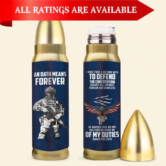 Customized Navy Rating – An Oath Mean Forever Bullet Tumbler