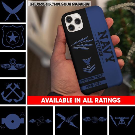 Customized US Navy Rating Veteran Proudly Served
