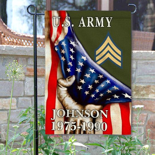 Customized US Veteran Garden Flag